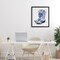 Stupell Industries Blue Chinoiserie Cowboy Boots Framed Print Under Glass, design by Heidi Kuntz